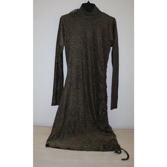 n:Philanthropy 7551LRX00 Womens Sz M Black Gold Demetra Metallic Mini Dress $158 - Picture 3 of 14